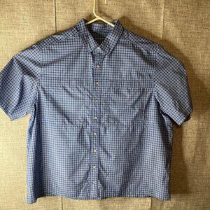 Port Authority Short Sleeve UV Daybreak Shirt  - 4XL - Blue Check- W961
